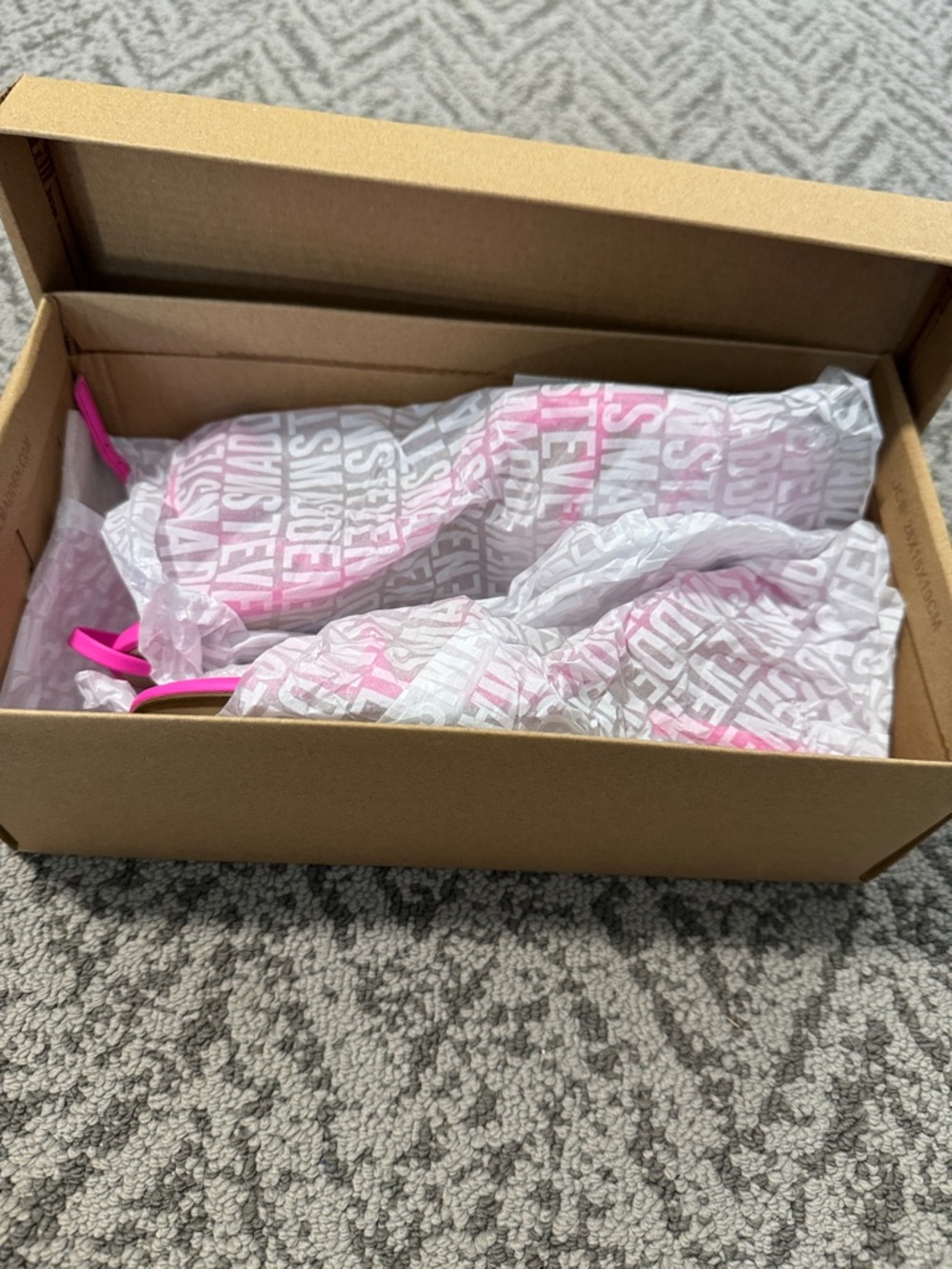 Steve Madden Neon Pink Strappy Square-Toe Heels - Picture 11 of 12